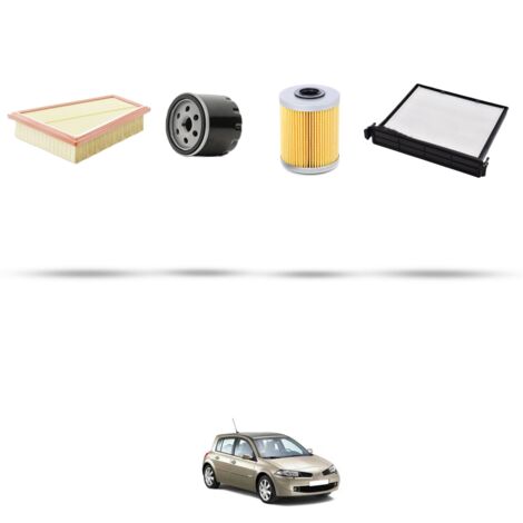 Kit tagliando 4 filtri compatibile con Renault Megane II 1.9 dci 96kw Dal 2005 (1/5)