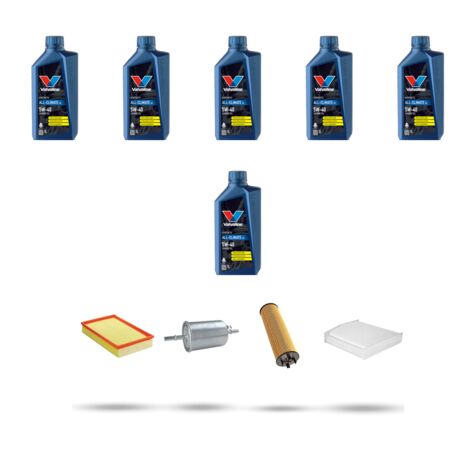 Kit tagliando 4 FILTRI e 6L OLIO compatibile con Volvo S60 2.4 125Kw dal 2000 al 2010 (1/5)