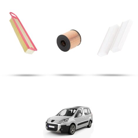 Kit tagliando 3 filtri compatibile con Peugeot Partner II 1.6 88kw dal 2010 (1/4)