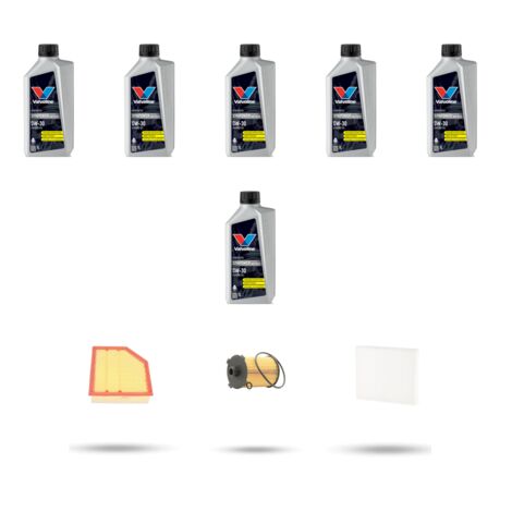 Kit tagliando 3 FILTRI e 6L OLIO compatibile con Volvo S60 III V60 II Cross Country 2.0 T8 Twin Engine Polestar 233kw Dal 2019 (1/5)