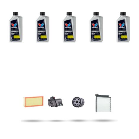 Kit tagliando 4 FILTRI e 5L OLIO compatibile con Renault Clio III 1.5 DCI 50kw Dal 2005 (1/5)