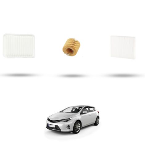 Kit tagliando 3 filtri compatibile con Toyota Auris II (E180) 1.6 97kw Dal 2012 (1/4)