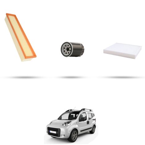 Kit tagliando 3 filtri compatibile con Fiat Qubo (225) 1.4 Natural Power 57kw dal 2010 (1/4)