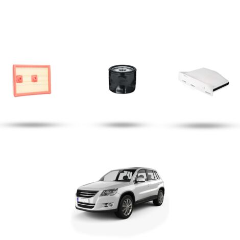 Kit tagliando 3 filtri compatibile con VW Tiguan I (5n) 1.4 TSI 92kw Dal 20105 (1/4)