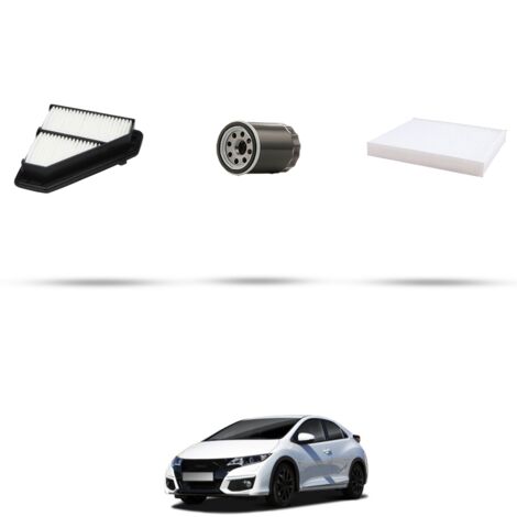 Kit tagliando 3 filtri compatibile con Honda Civic IX 1.6 92kw dal 2012 (1/4)