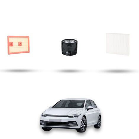 Kit tagliando 3 filtri compatibile con Vw Golf VIII 1.5 eTSI eHybrid 96Kw dal 2019 (1/4)