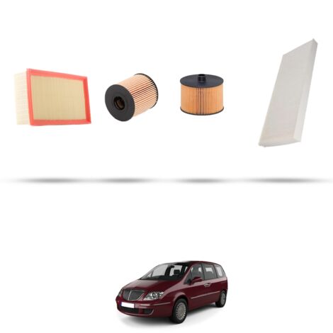 Kit tagliando 4 filtri compatibile con Lancia Phedra 2.0 JTD 100kw dal 2006 (1/5)