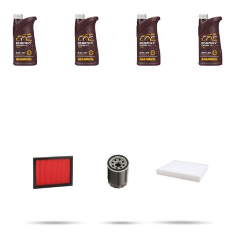 Kit tagliando 3 FILTRI e 4L OLIO compatibile con Nissan Micra IV (k13) 1.2 59KW Dal 2010 (1/4)