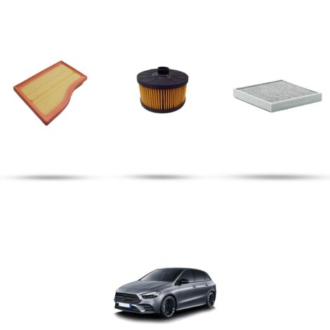 Kit tagliando 3 filtri compatibile con Mercedes Classe B (W247) 200 120kw dal 2018 (1/4)