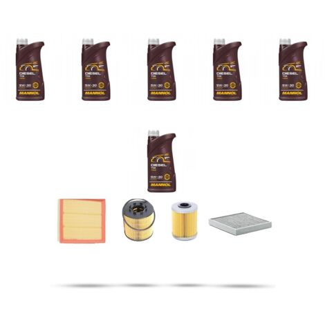 Kit tagliando 4 FILTRI e 6L OLIO compatibile con Renault Laguna II 2.2 dci 16v 110kw dal 2002 (1/5)