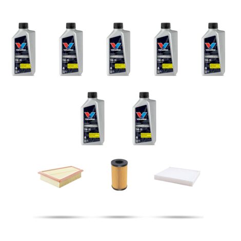 Kit tagliando 3 FILTRI e 7L OLIO compatibile con Jaguar F-Pace (X761) 2.0 177kw dal 2016 (1/5)