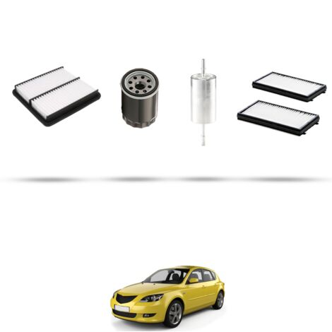 Kit tagliando 4 filtri compatibile con Mazda 3 (BK) 2.0 110kw dal 2003 al 2009 (1/5)