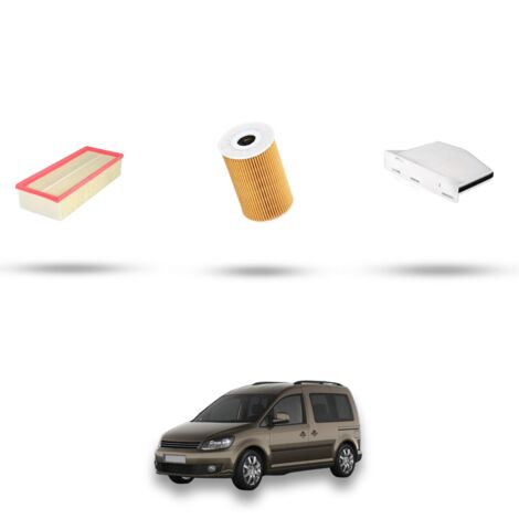 Kit tagliando 3 filtri compatibile con Vw Caddy III (2c) 1.6 TDI 75kw Dal 2010 (1/4)