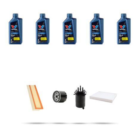 Kit tagliando 4 FILTRI e 5L OLIO compatibile con Renault Thalia II 1.5 dci 47kw Dal 2008 (1/5)