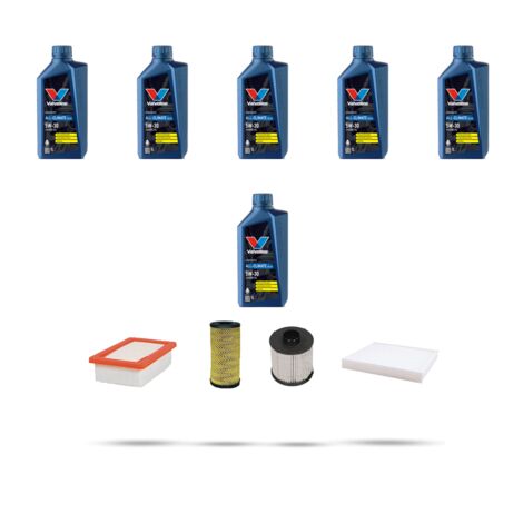 Kit tagliando 4 FILTRI e 6L OLIO compatibile con Renault Clio V 1.5 Blue dCi 115 85Kw dal 2019 (1/5)