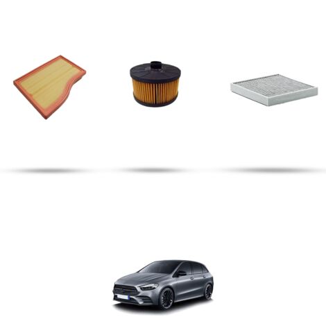 Kit tagliando 3 filtri compatibile con Mercedes Classe B (W247) 200 110kw dal 2019 (1/4)