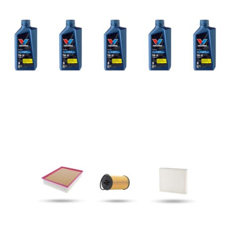 Kit tagliando 3 FILTRI e 5L OLIO compatibile con Chevrolet Aveo II 1.6 85kw dal 2011 (1/5)