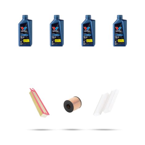 Kit tagliando 3 FILTRI e 4L OLIO compatibile con Peugeot Partner II 1.6 72kw dal 2010 (1/5)