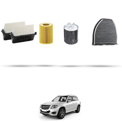 Kit tagliando 4 filtri compatibile con Mercedes GLK (X204) 350 CDI 170kw Dal 2010 al 2012 (1/5)