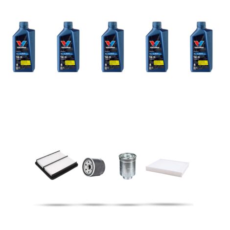 Kit tagliando 4 FILTRI e 5L OLIO compatibile con Mazda 6 (GG,GY) 2.0 CD 105kw dal 2005 al 2007 (1/5)