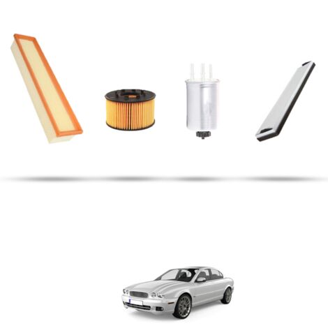 Kit tagliando 4 filtri compatibile con Jaguar X-Type (X400) 2.0 Diesel 96kw dal 2003 (1/5)