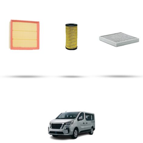 Kit tagliando 3 filtri compatibile con Nissan Primastar II (X82) 2.0 DCI 81Kw Dal 2021 (1/4)