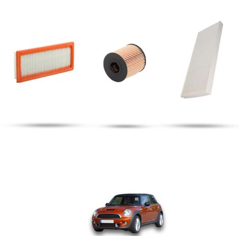 Kit tagliando 3 filtri compatibile con Mini Cooper II Clubman 1.6 S. Turbo 147kw Dal 2010 (1/4)