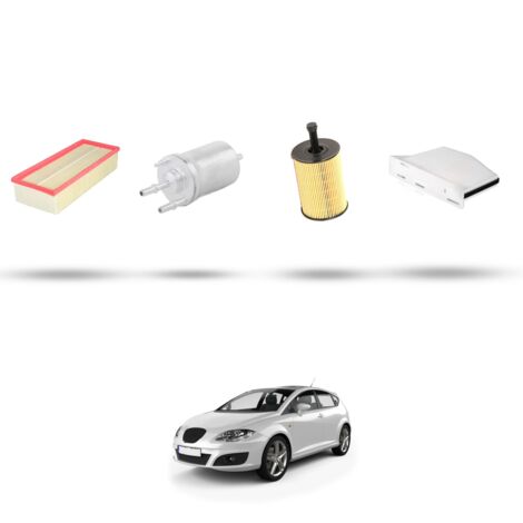Kit tagliando 4 filtri compatibile con Seat Leon II (1P1) 1.9 TDI 77kw dal 2005 (1/5)