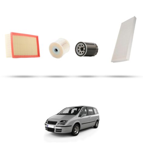 Kit tagliando 4 filtri compatibile con Fiat Ulysse II 2.2 JTD 16v 94kw dal 2002 al 2006 (1/5)