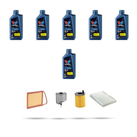 Kit tagliando 4 FILTRI e 6L OLIO compatibile con Citroen Jumpy II 1.6 HDI 66kw dal 2007 (1/5)
