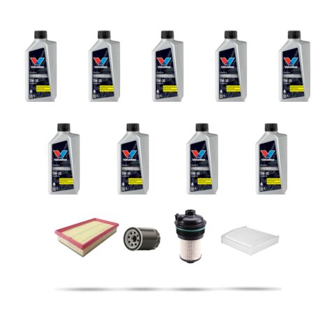 Kit tagliando 4 FILTRI e 9L OLIO compatibile con Ford Transit Custom 2.0 Ecoblue 125kw dal 2016 (1/5)