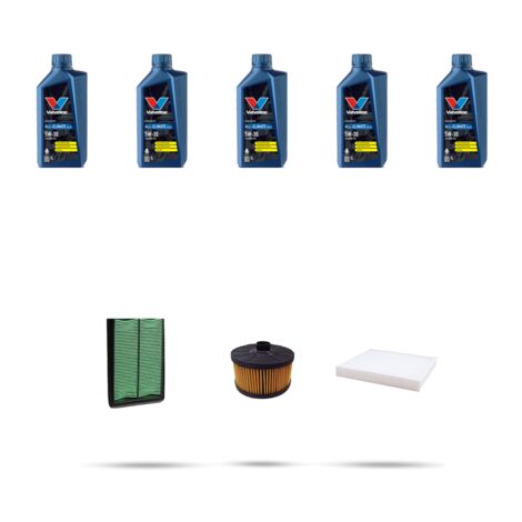 Kit tagliando 3 FILTRI e 5L OLIO compatibile con Nissan Qashqai II (J11E) 1.2 85kw Dal 2014 (1/5)