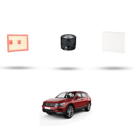 Kit tagliando 3 filtri compatibile con Vw Tiguan II (AD1) 1.4 TSI 110kw Dal 2016 (1/4)