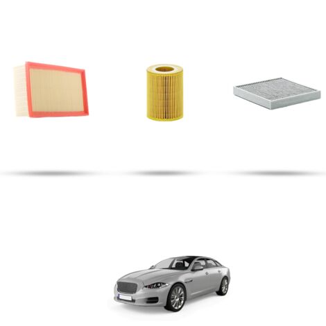 Kit tagliando 3 filtri compatibile con Jaguar XJ (X351) 3.0 v6 221kw dal 2015 (1/4)