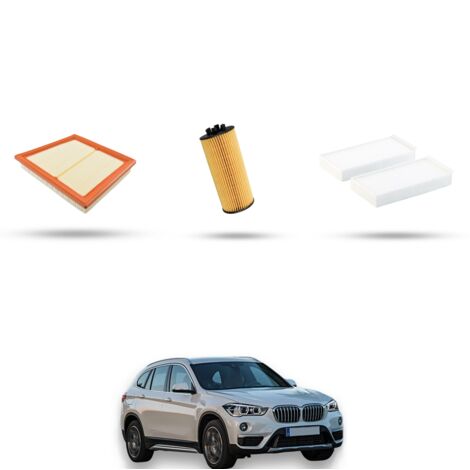 Kit tagliando 3 filtri compatibile con bmw x1 (F48) 18i 100kw dal 2015 (1/4)