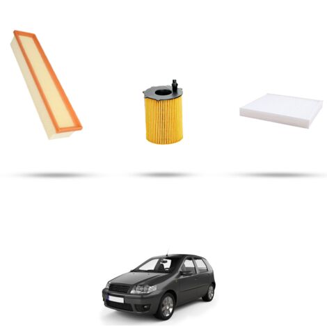 Kit tagliando 3 filtri compatibile con Fiat Punto III 0.9 Bifuel 63kw dal 2012 (1/4)