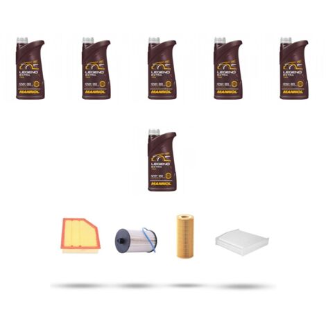 Kit tagliando 4 FILTRI e 6L OLIO compatibile con Volvo V70 II 2.4 D 93Kw dal 2005 al 2007 (1/5)