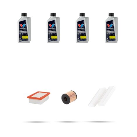 Kit tagliando 3 FILTRI e 4L OLIO compatibile con Peugeot 5008 1.6 THP 110kw dal 2012 (1/5)