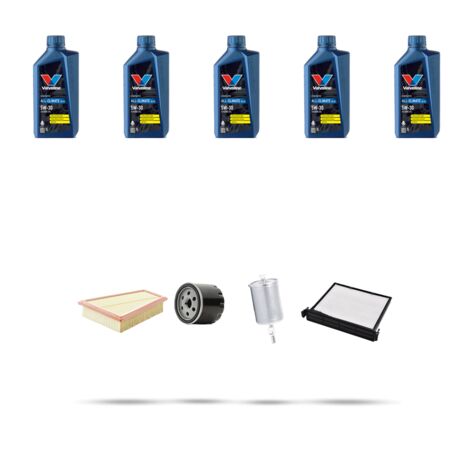Kit tagliando 4 FILTRI e 5L OLIO compatibile con Renault Megane II 1.4 16v 60kw Dal 2002 (1/5)