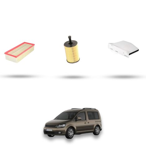 Kit tagliando 3 filtri compatibile con Vw Caddy III (2c) 1.9 TDI 77kw Dal 2004 (1/4)