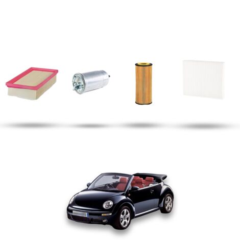Kit tagliando 4 filtri compatibile con Vw New Beetle / Cabrio 1.9 TDI 77kw Dal 2005 al 2010 (1/5)