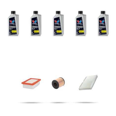 Kit tagliando 3 FILTRI e 5L OLIO compatibile con Peugeot 308 1.6 GTI 147kw Dal 2010 (1/5)