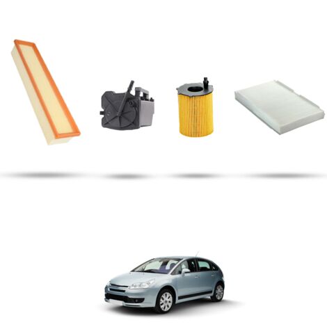 Kit tagliando 4 filtri compatibile con Citroen C4 1.6 hdi 80kw dal 2004 al 2010 (1/5)