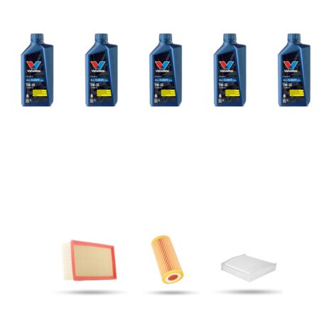 Kit tagliando 3 FILTRI e 5L OLIO compatibile con Audi Q5 (8RB) 2.0 tfsi 169kw dal 2015 (1/4)