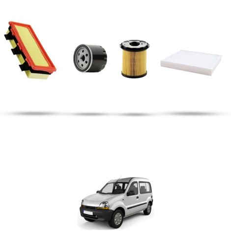 Kit tagliando 4 filtri compatibile con Renault Kangoo 1.9 Diesel 40kw dal 1997 (1/5)