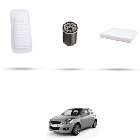 Kit tagliando 3 filtri compatibile con Suzuki Swift IV 1.2 Dual-jet 66kw dal 2014 (1/4)