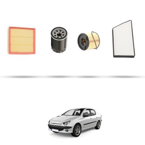 Kit tagliando 4 filtri compatibile con Peugeot 206 2.0 HDi 66kw dal 1999 (1/5)