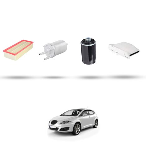 Kit tagliando 4 filtri compatibile con Seat Leon II (1P1) 2.0 TFSI FR 155kw dal 2009 al 2012