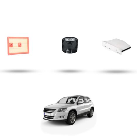 Kit tagliando 3 filtri compatibile con VW Tiguan I (5n) 1.4 TSI 110kw Dal 2015 (1/4)
