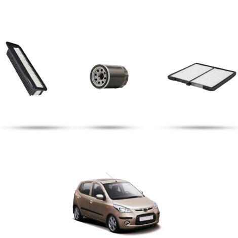 Kit tagliando 3 filtri compatibile con Hyundai i10 1.2 57kw dal 2008 (1/4)